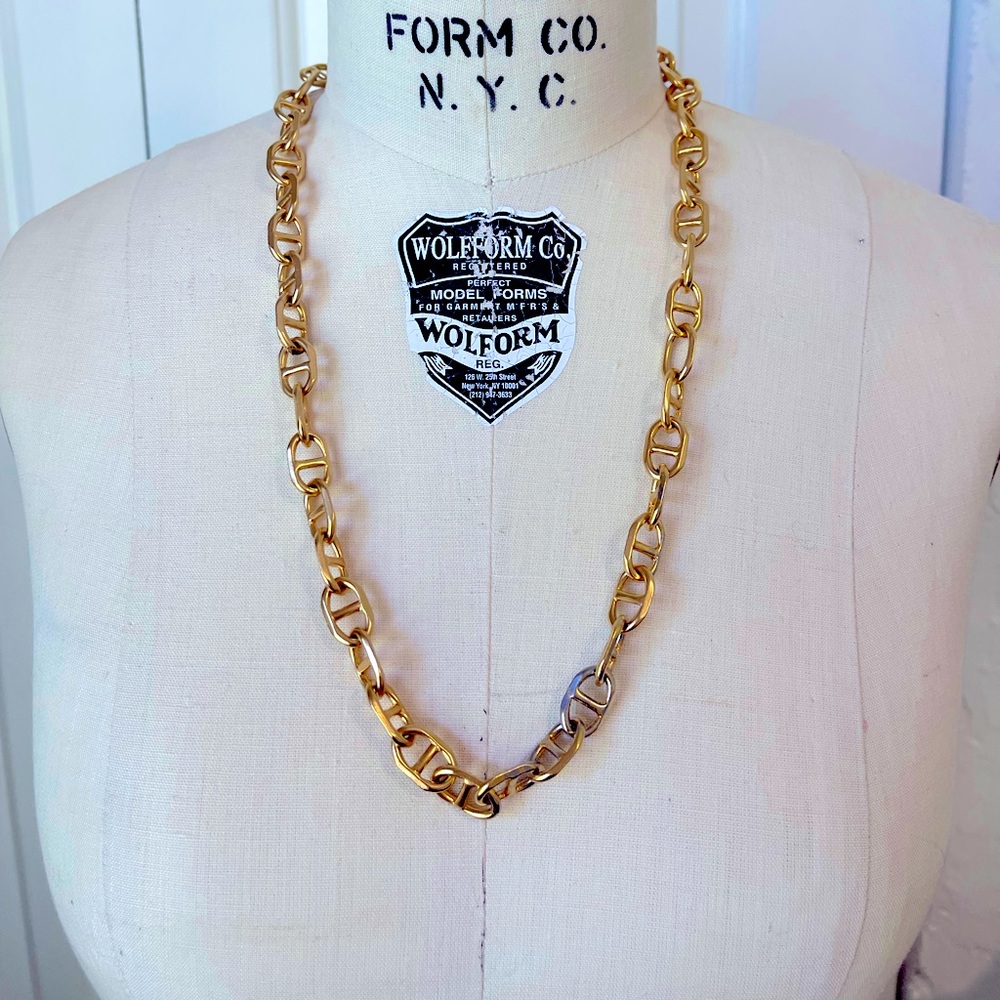 Gold Chain Hermes Look-alike Necklace